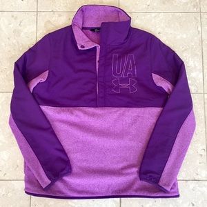 UNDER ARMOUR PURPLE HOODIE JACKET FLEECE GIRL YXL